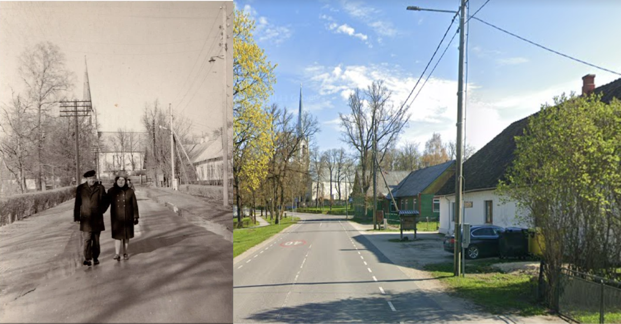 Vaade Pikalt tänavalt 1962 ja 2023